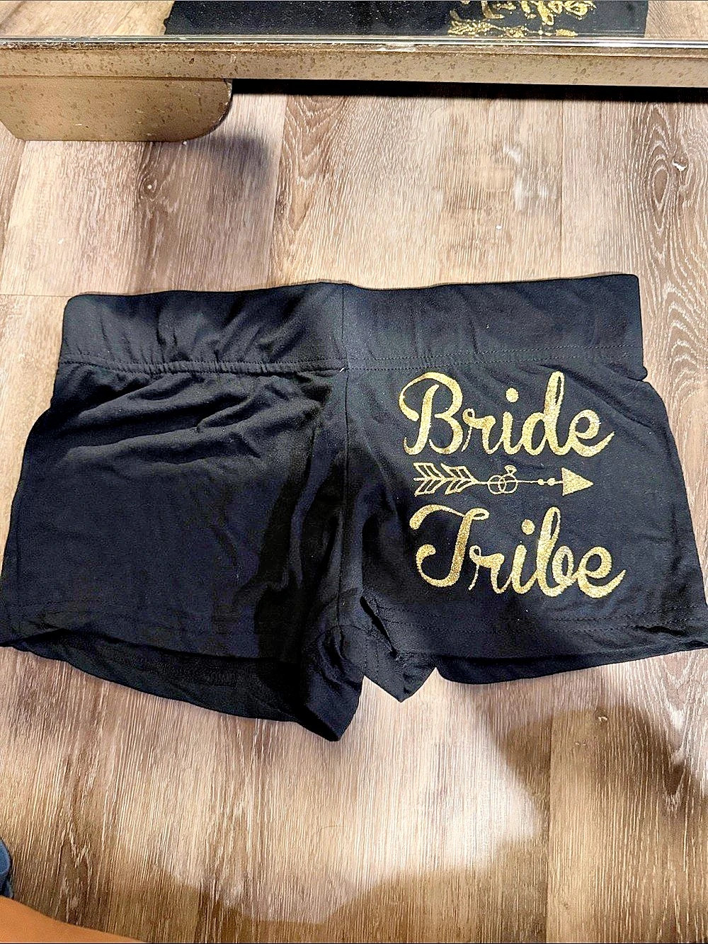 Bride Tribe Black Wedding Shorts Like New